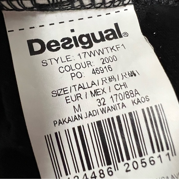 Desigual T-Shirt “Audrey” Floral Bell Sleeve Mandala High Low - Picture 8 of 12